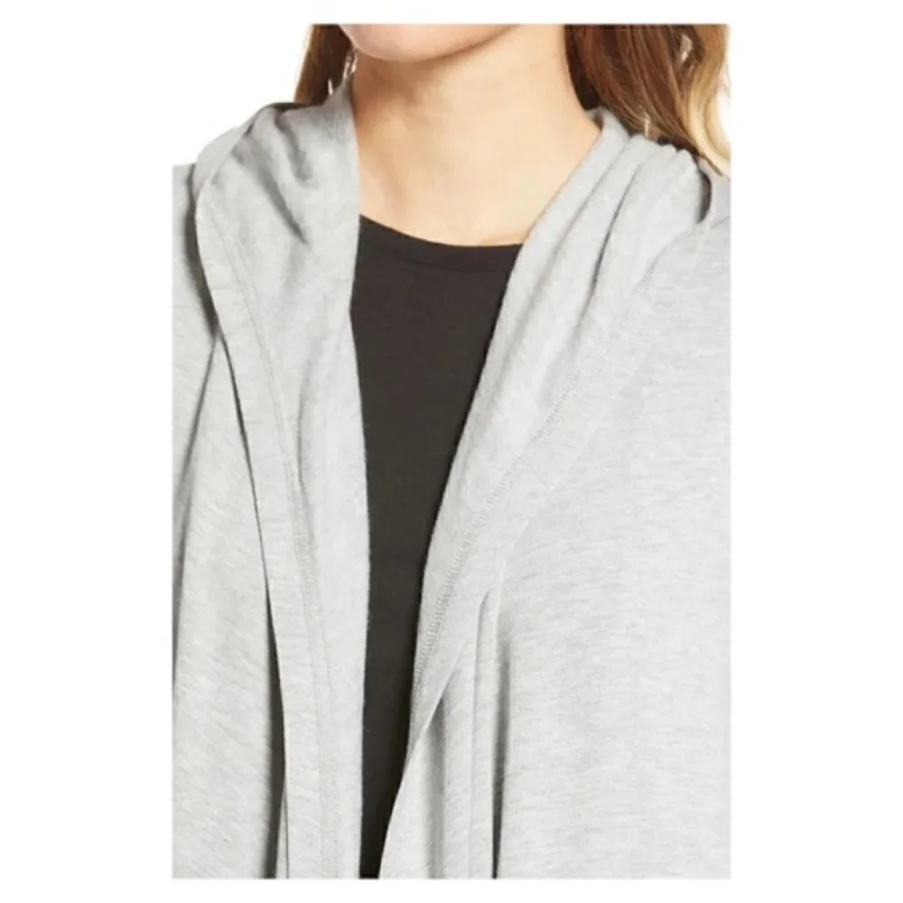New Splendid Supersoft Hooded Heather Grey Cardigan NWT Small